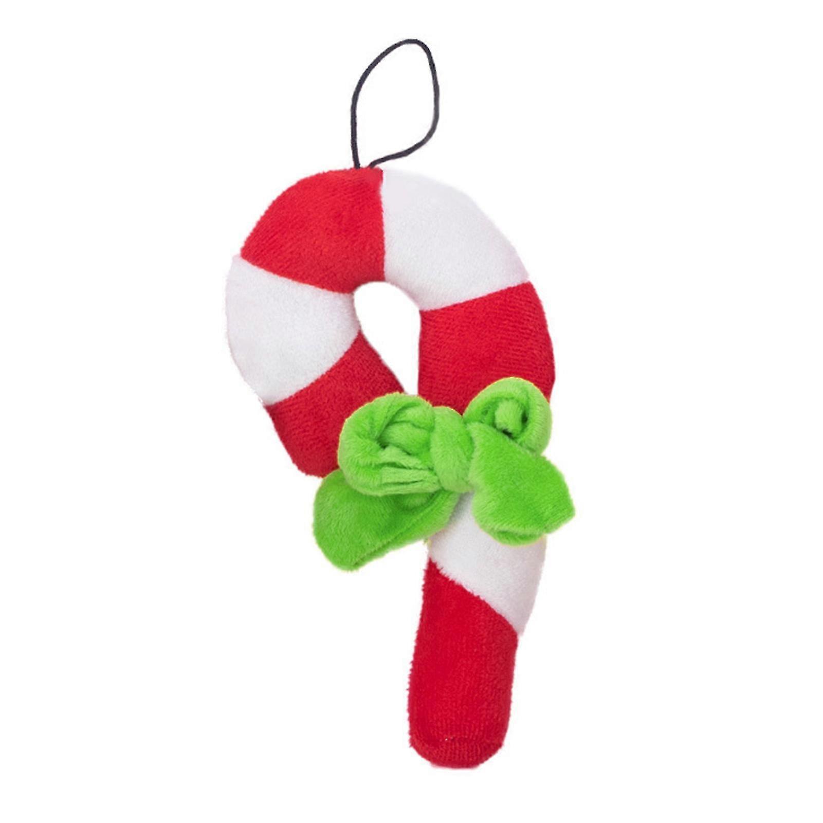 Durable Squeaky Candy Cane Puppy Toy
