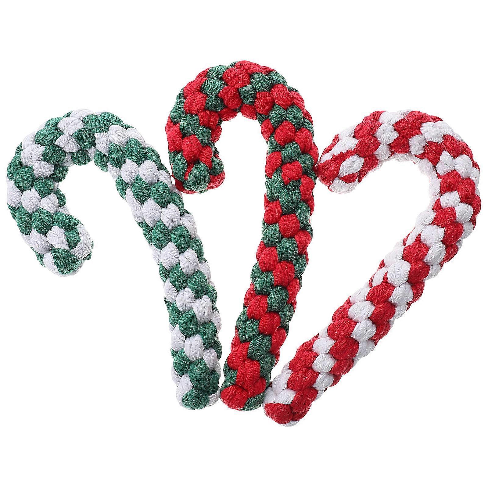 Cotton Rope Dog Toys for Pet Chewing Function 3Pcs Assorted