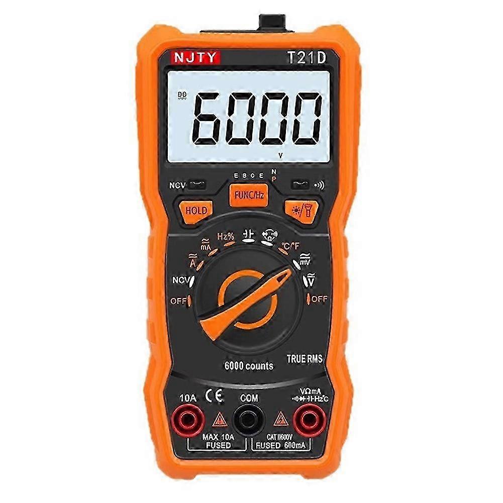 Auto-Ranging Digital Multimeter, TRMS 6000 Counts AC DC Voltmeter Ohm Volt Amp Meter, Electrical Mu