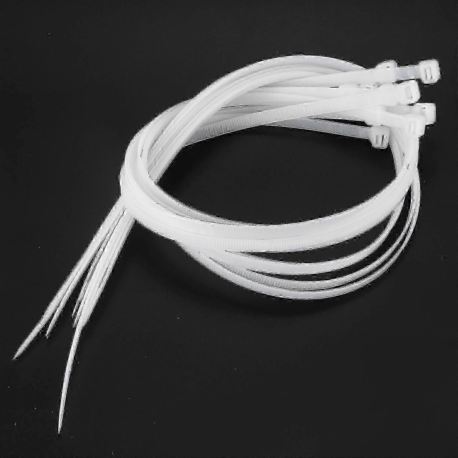 100Pcs Extra Long 76cm Cable Ties | White Zip Wraps