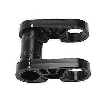 Double Handlebar Stem 31.8mm Extended Adjustable Aluminum Alloy Black Compatible with Folding Bikes