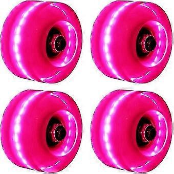 4 Light Up Wheels For Double Row And Flashing Roller Skates