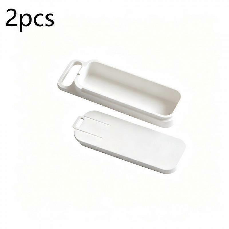 2Pcs Multifunctional Pull Out Cover Storage Boxes Dustproof Stackable Organizer for Entryway Keys Remote Controls Collection