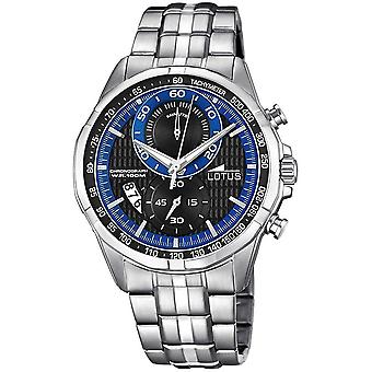 Lotus Quartz analoge man horloge met 10132/2 roestvrijstalen armband