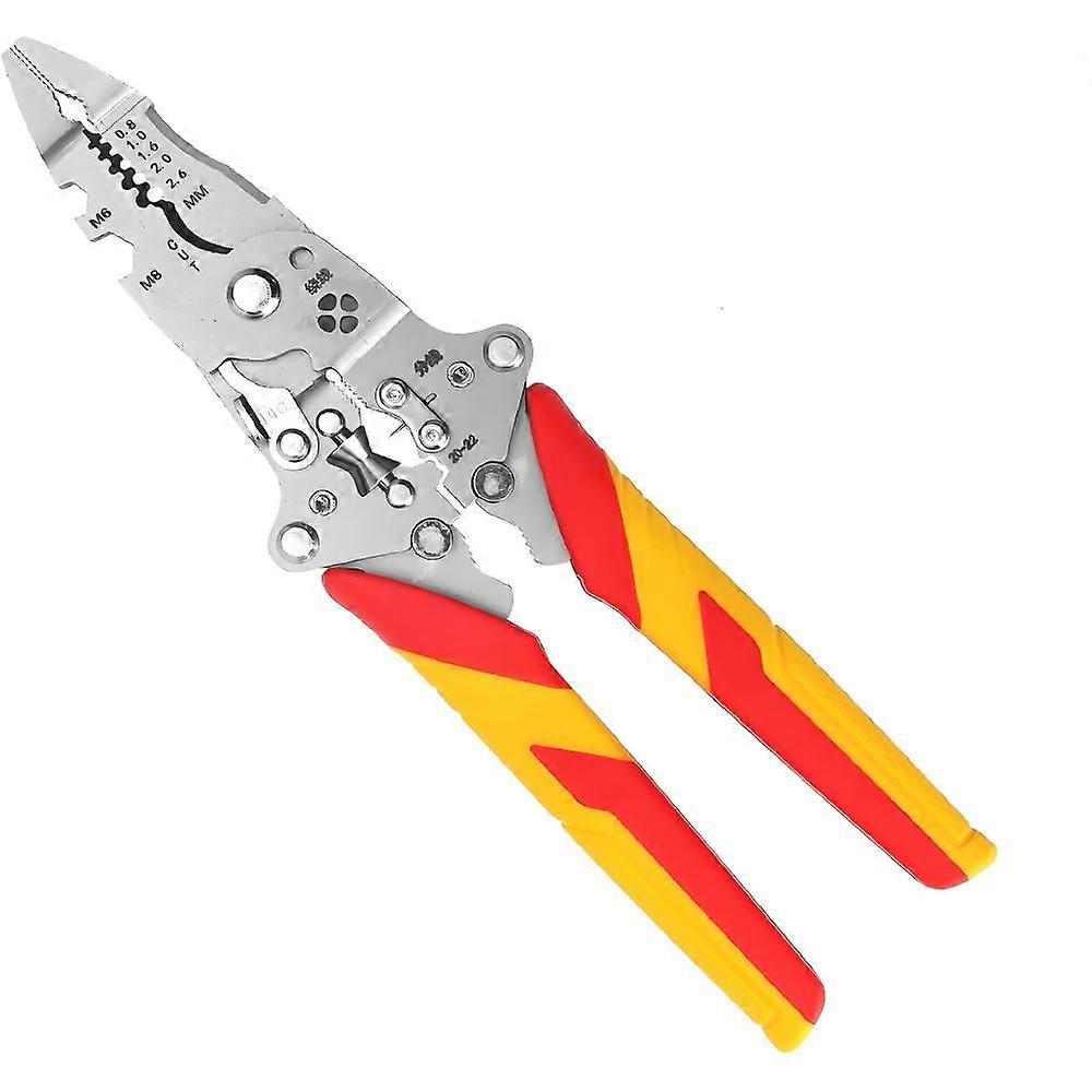 Ergonomic Foldable Multitool, 12-in-1 Voltage-Detecting Wire Stripper