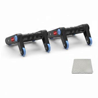 4 Wheel Fitness Wheel Silent Abdominal Exercise Wheel Non-Slip Grip Foldable
