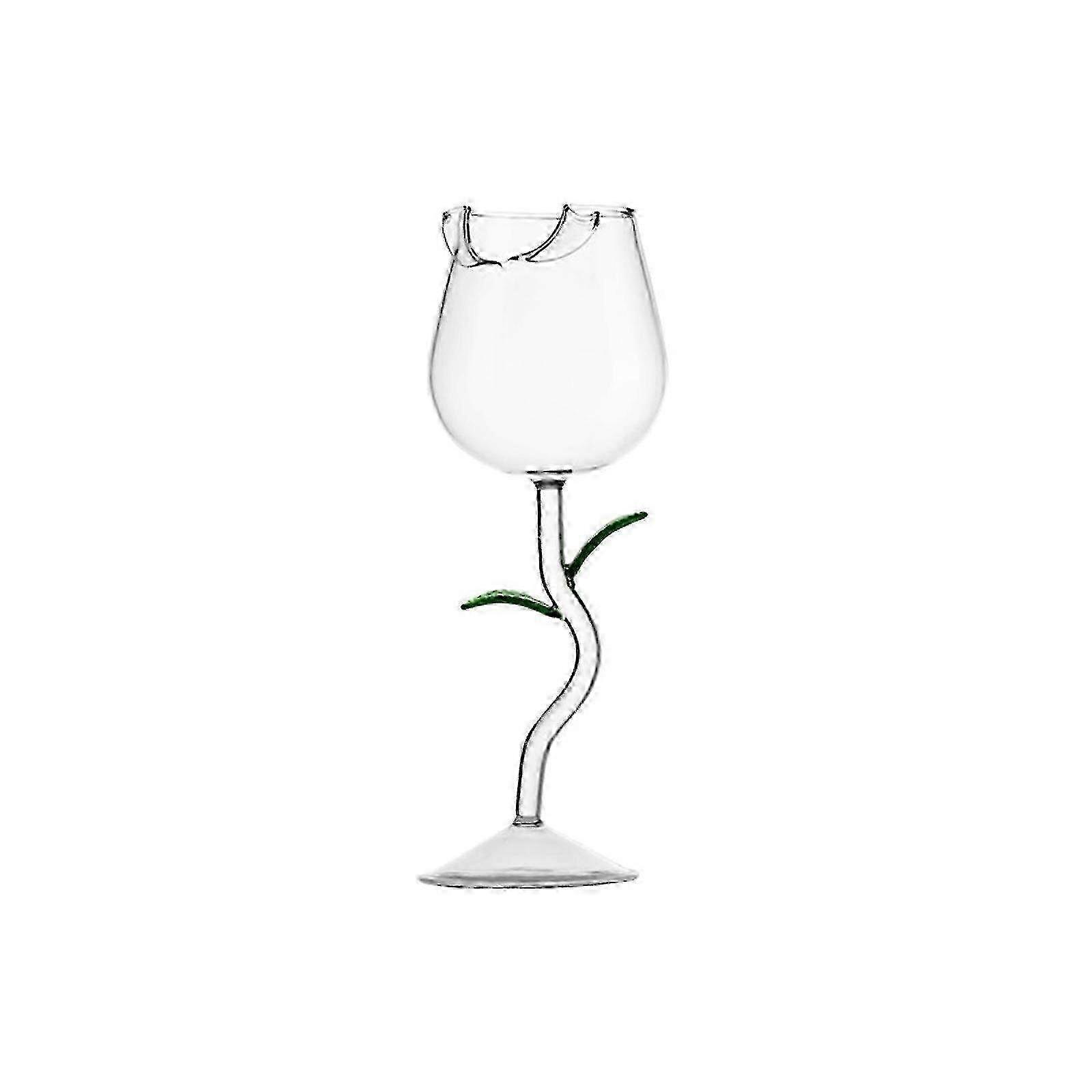 3D Rose Borosilicate Cocktail Glass