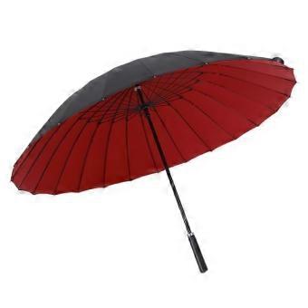 Large Windproof Umbrella for Men 24 Rib Double Layer Canopy Long Handle Travel Umbrella