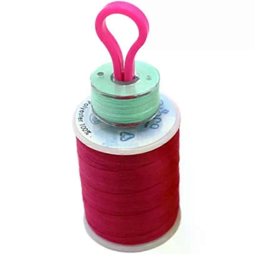 30 Pcs Plastic Bobbin Clips for Sewing Machine Spools, Pink