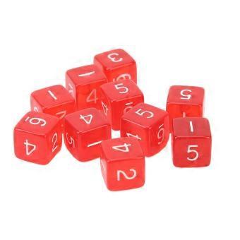30PCS Dice   Right Angle Transparent Colored Plastic 6 Sided Dices for Games