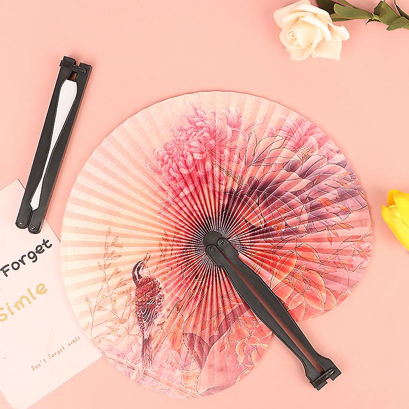 5pcs Chinese Paper Folding Hand Fan Oriental Floral Fancy Fans Random For Kids