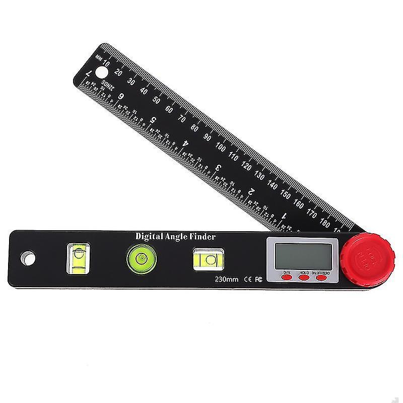 23X3.5cm Black Straight Edges Digital Angle Finder Plastic Angle Measurement Equipment Precise Angle