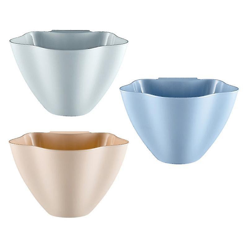 21X16cm Assorted Color Trash Cans & Wastebaskets 3pcs Simple Waste Basket Bin Household Uncovered Ga