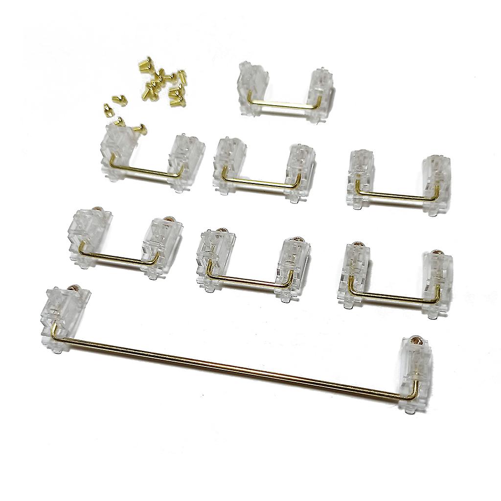 Black Transparent Gold Plated Screw-in Stabilizer for Mechanical Keyboard MX,V2