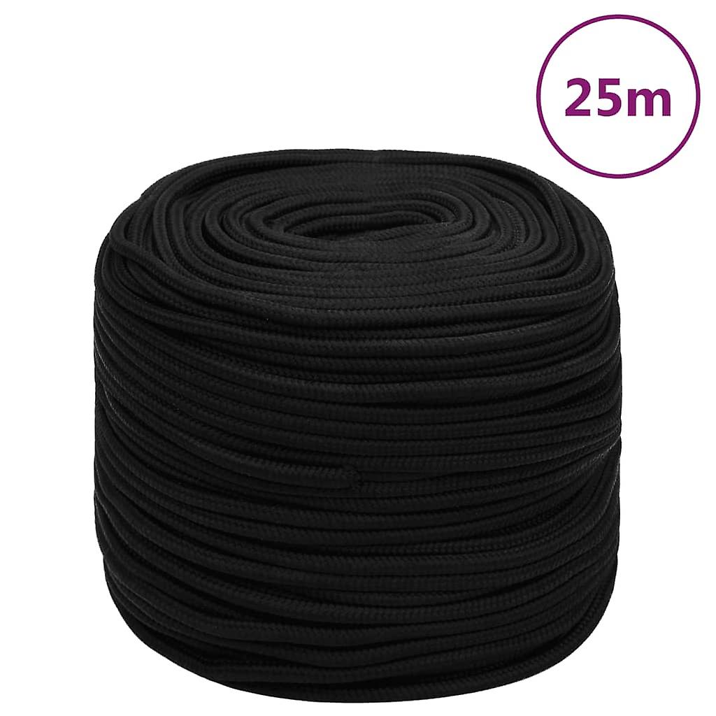 Arbeitsseil Schwarz 6 mm 25 m Polyester