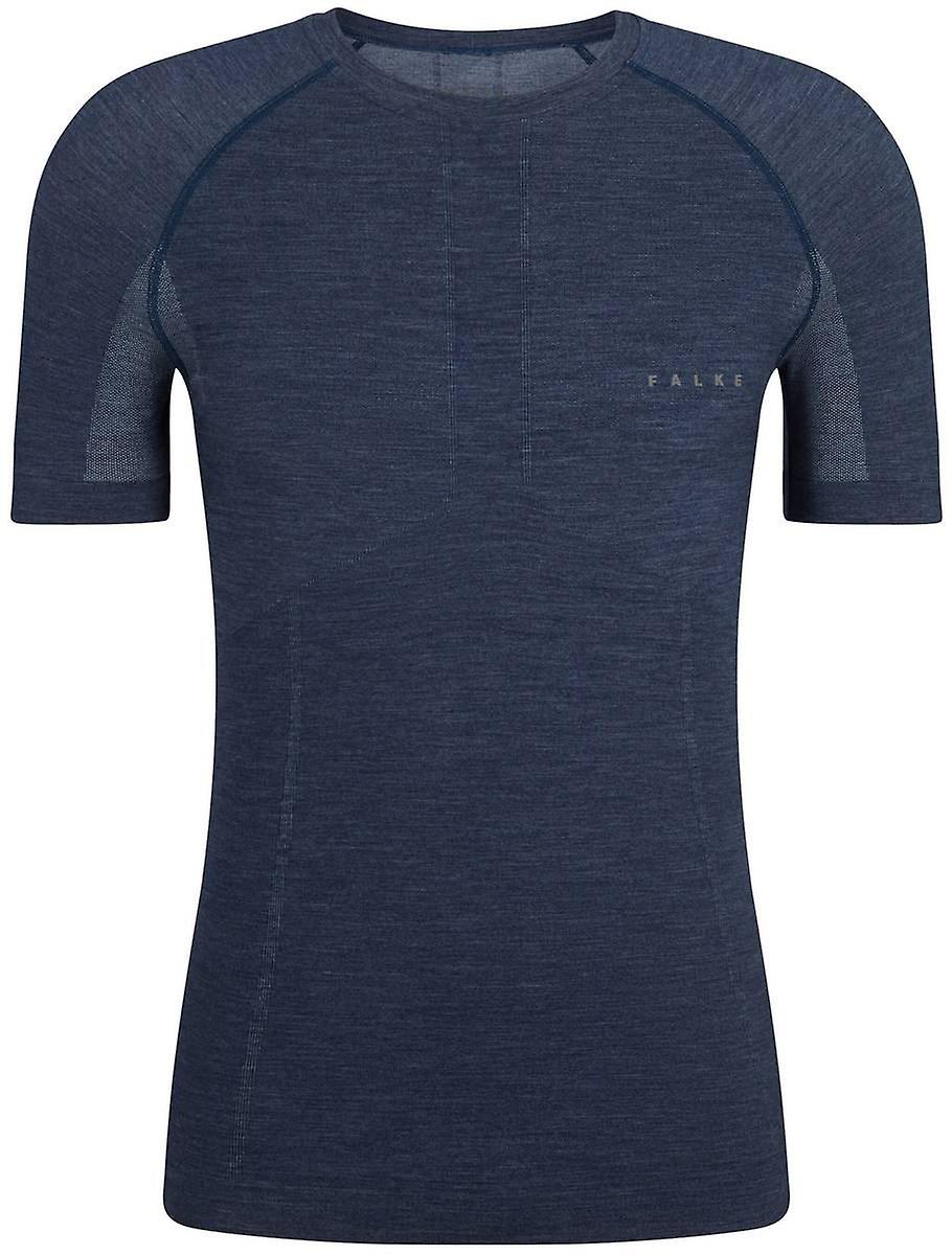 Falke Wool Tech Light Short Sleeved Training Shirt - Space Blue