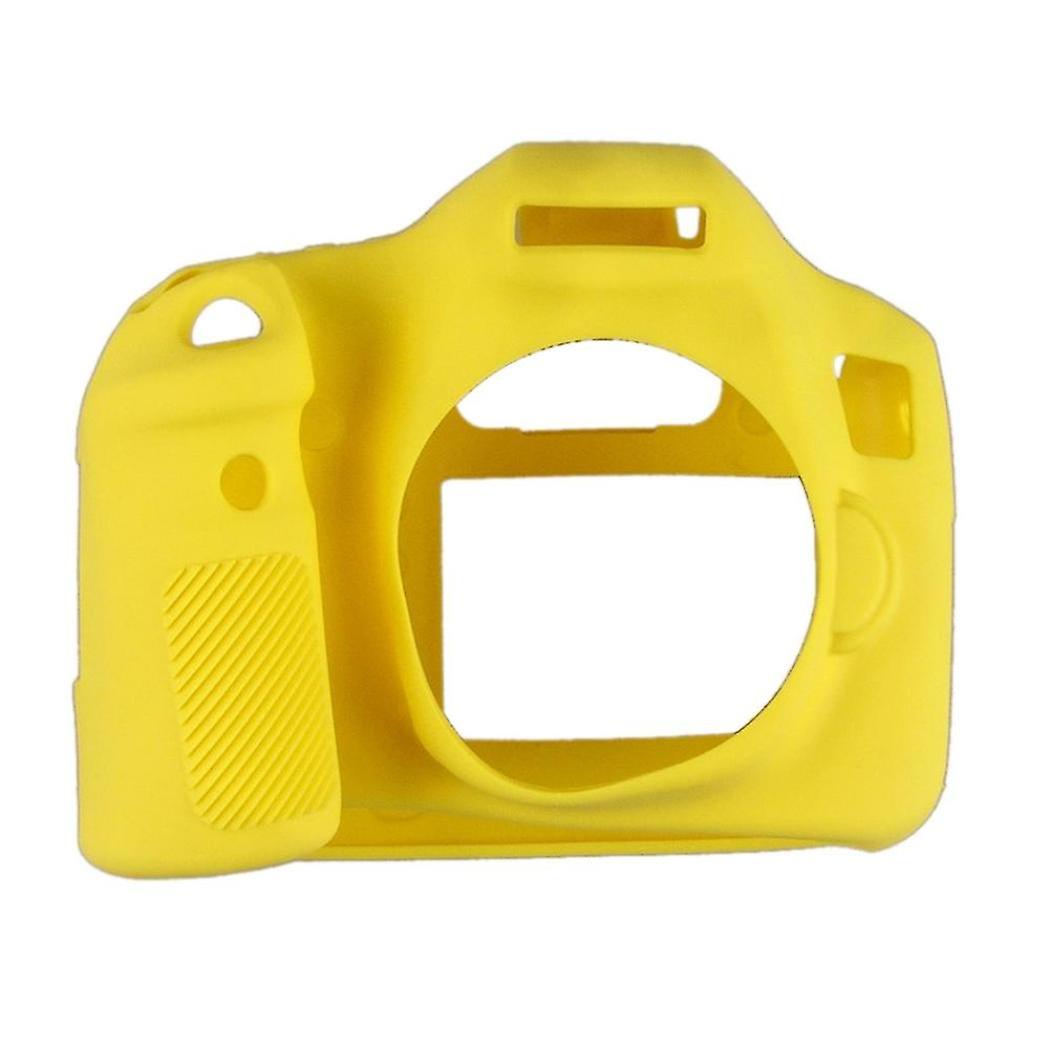תיקי מצלמה רך סיליקון גומי מצלמה מגן כיסוי גוף עור למקרה עבור 60d תיק מצלמה צהוב
