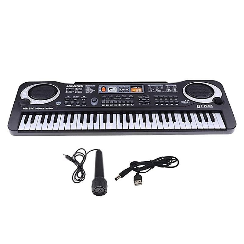 MQ-6106 61-Key Multi-Function Children Simulation Ectronic Piano Children Intligence Music Toys, Eu Plug MQ-6106 61-Key Piano
