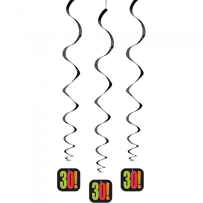 Unique Party 80th Hanging Decoration (Pack of 3)