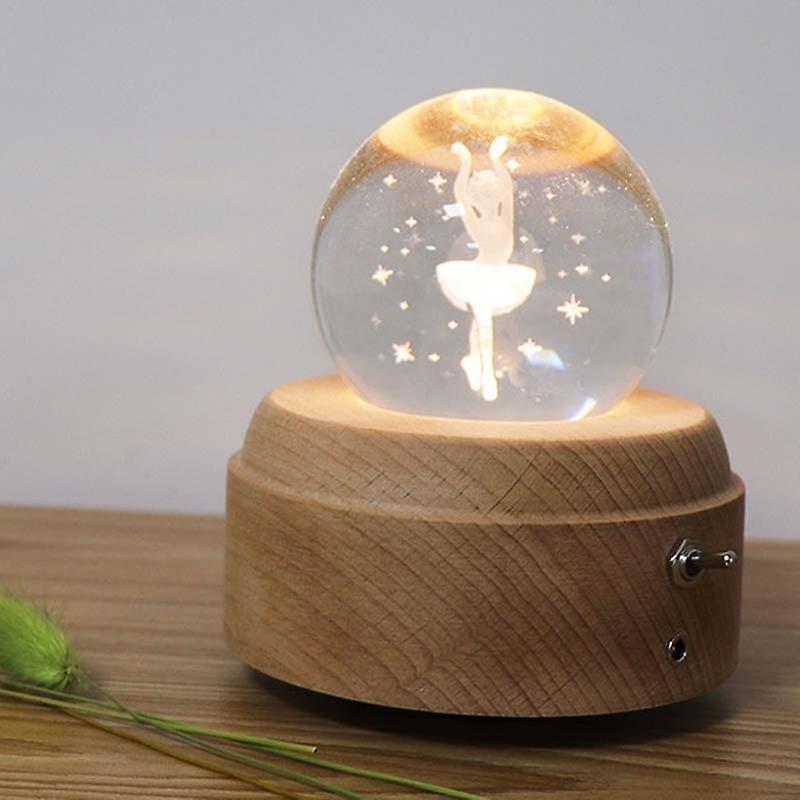 Crystal Ball Music Box Night Light
