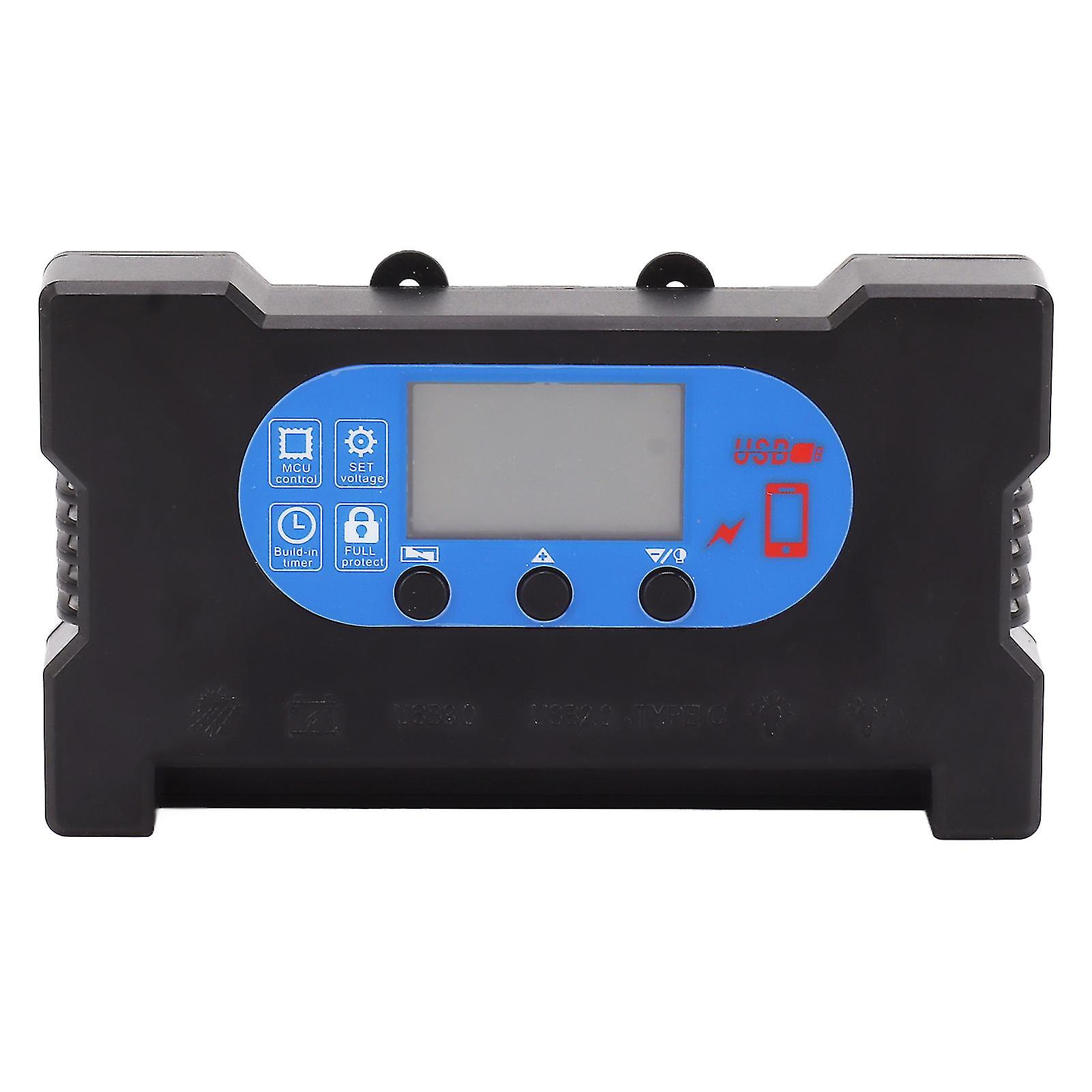 5V Solar Charge Controller Solar Panel Charge Controller with Fast Charging Dual USB Type C Port 20A