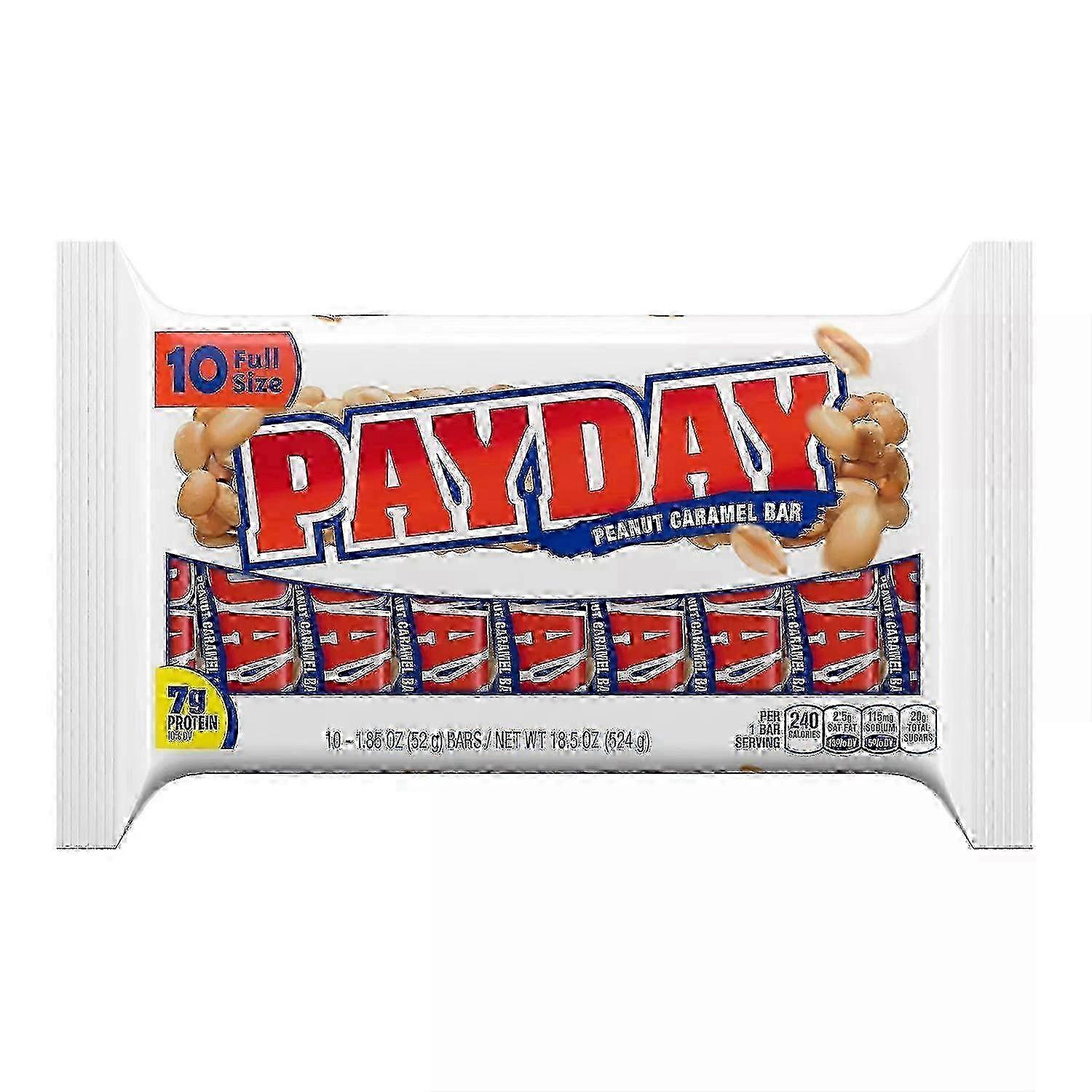 Payday Peanut Caramel Candy Bars, 10 Ea