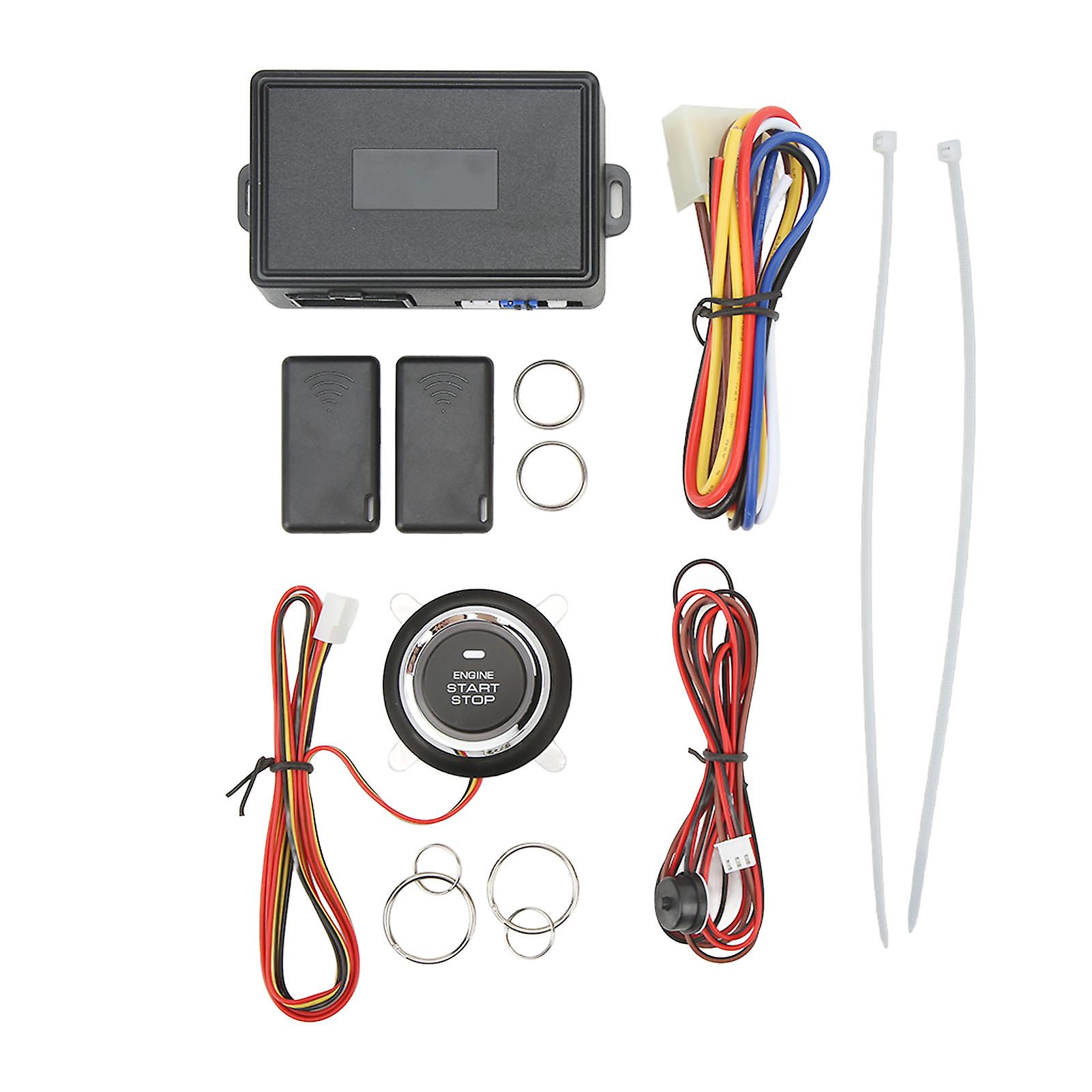 Car Keyless Entry System 12V PKE Remote Engine One Key Starter Anti Theft Passive Keyless Entry System Universal Fit