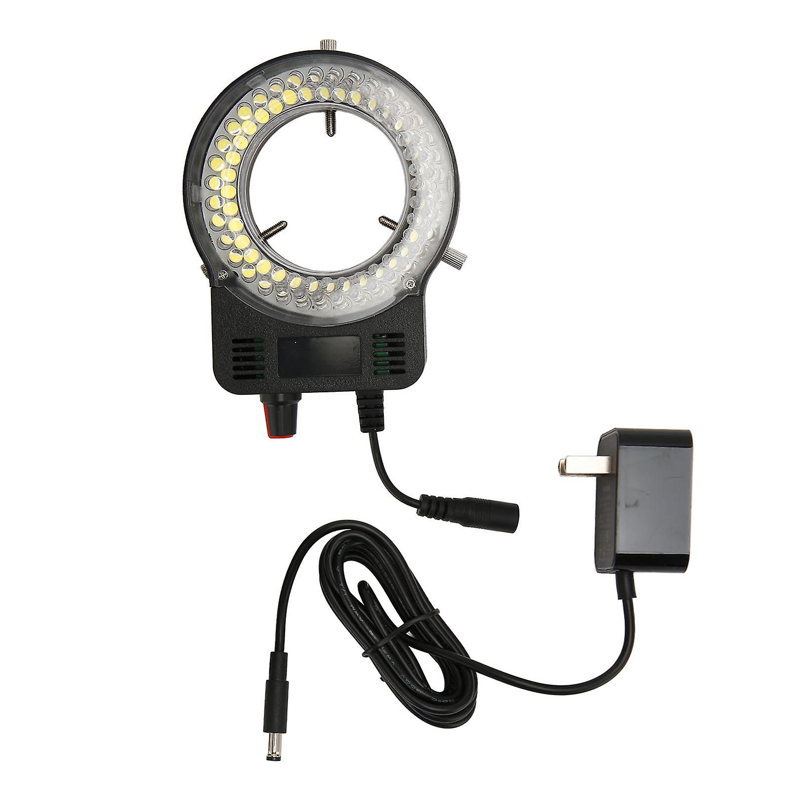 Microscope Ring Light 52 LED Beads Adjustable Easy Mounting Ring Light for Stereo Microscope US Plug 100?240V