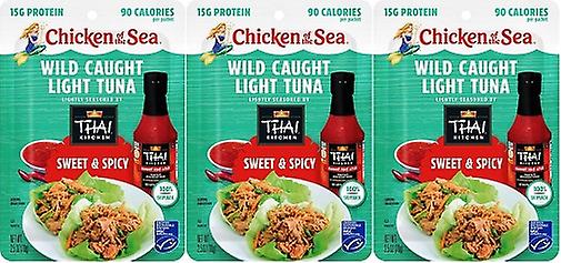 Chicken of the Sea Wild fanget lys tunfisk søt og krydret 3 pack