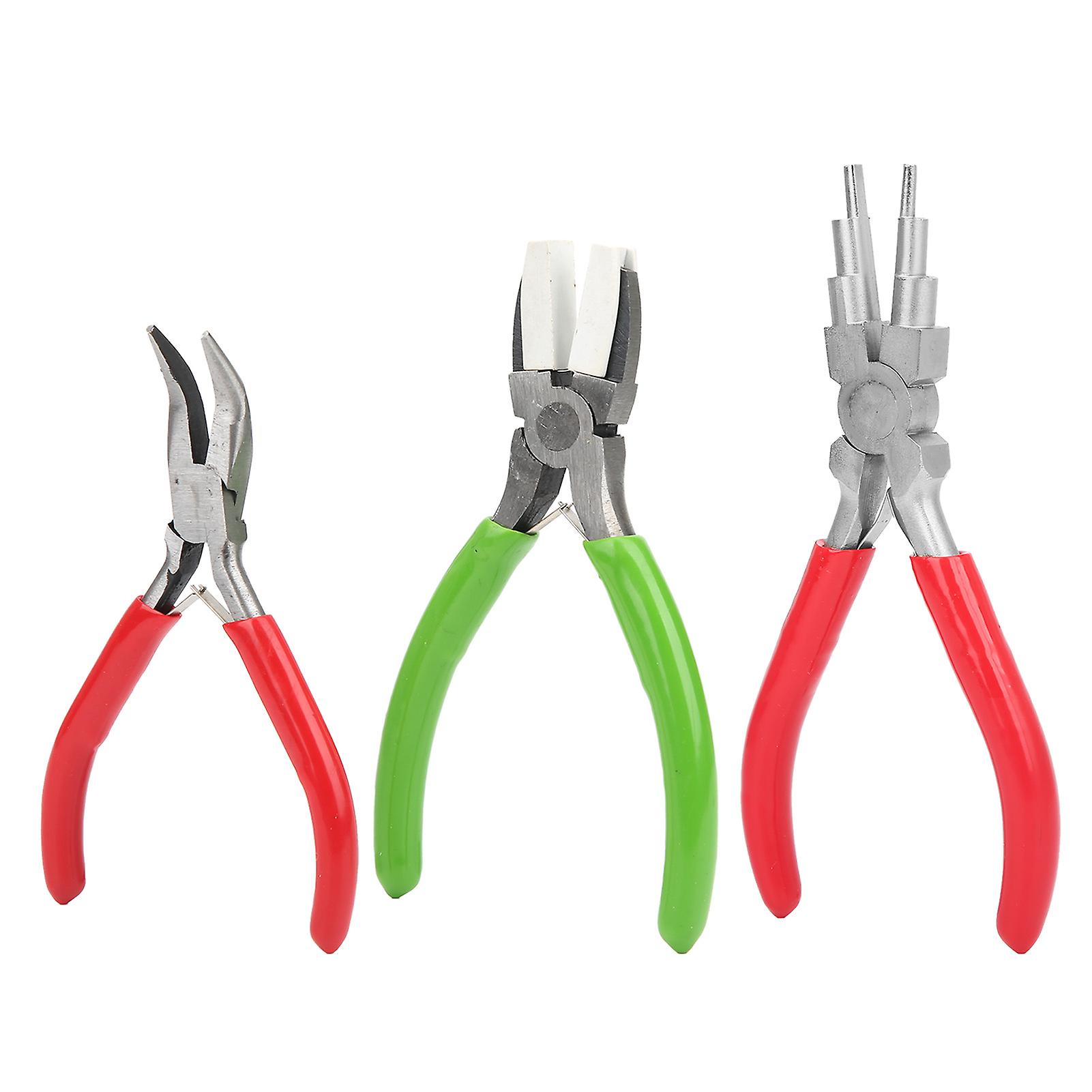 Set of 3 nylon flat nose pliers for jewelry making