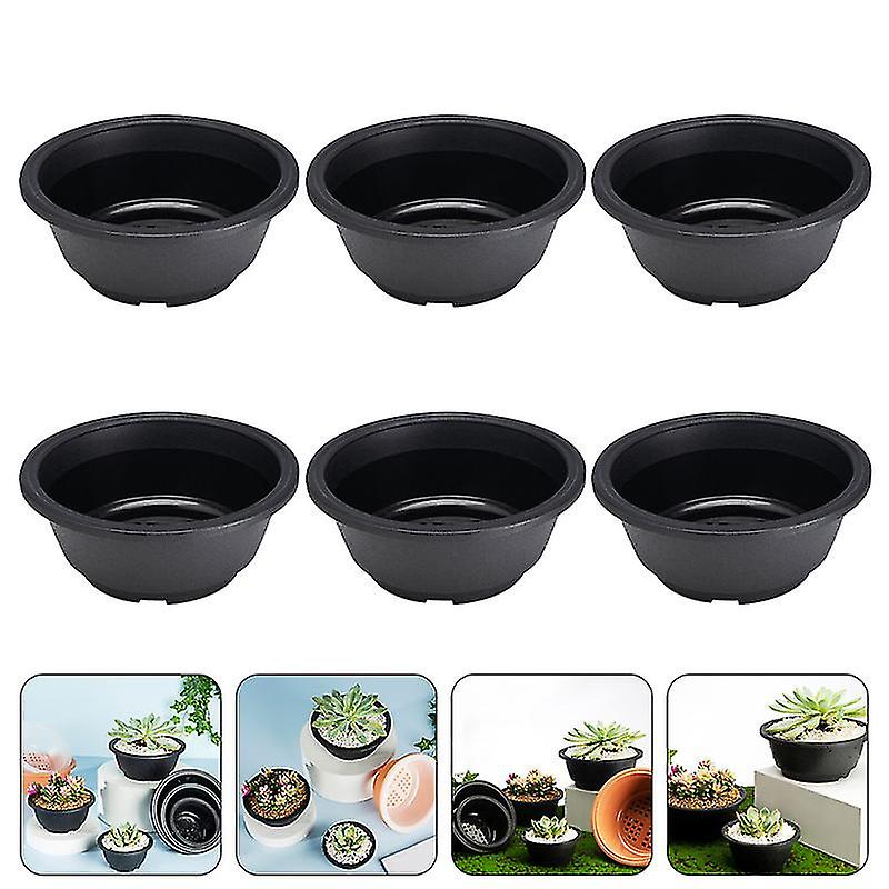 6 stuks plastic bloempot