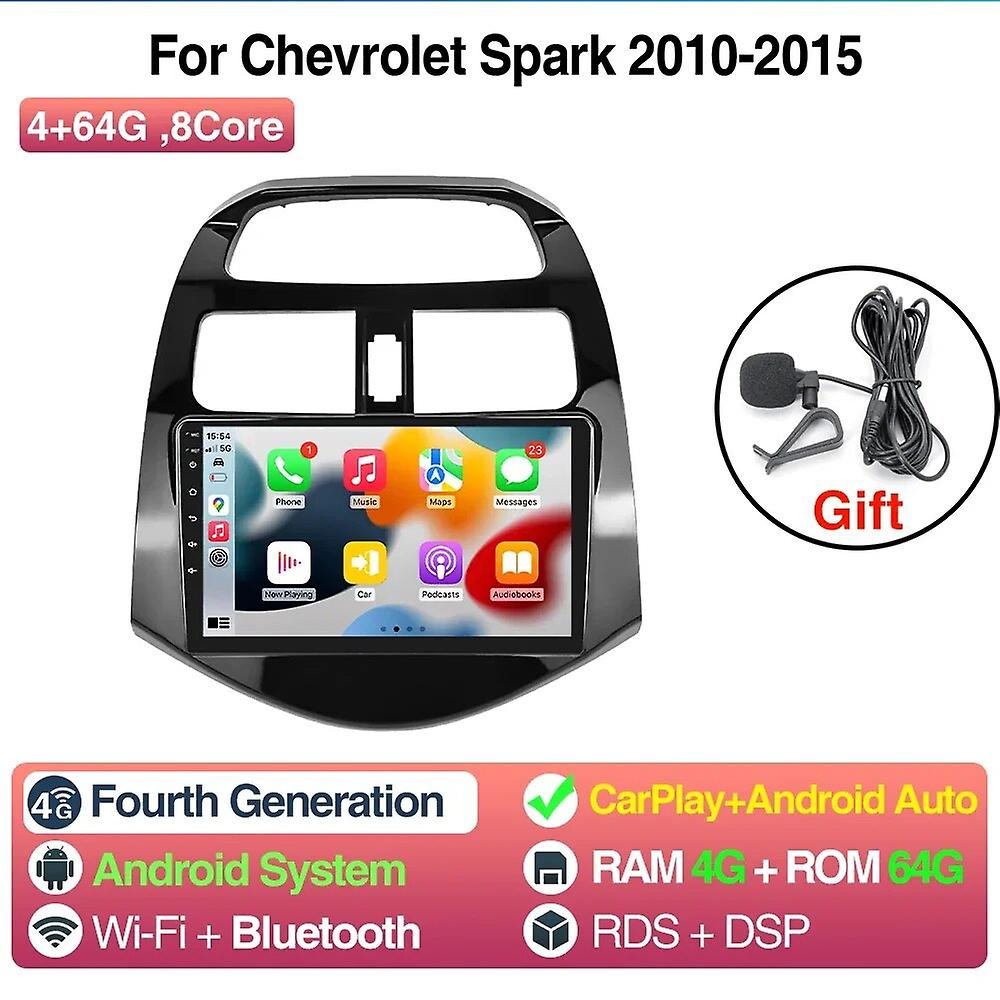 Android 12 Car Radio Stereo For Chevrolet Spark Beat Matiz Creative 2010-2015 Multimediagps Carplay Android Auto Head Unit 9inch
