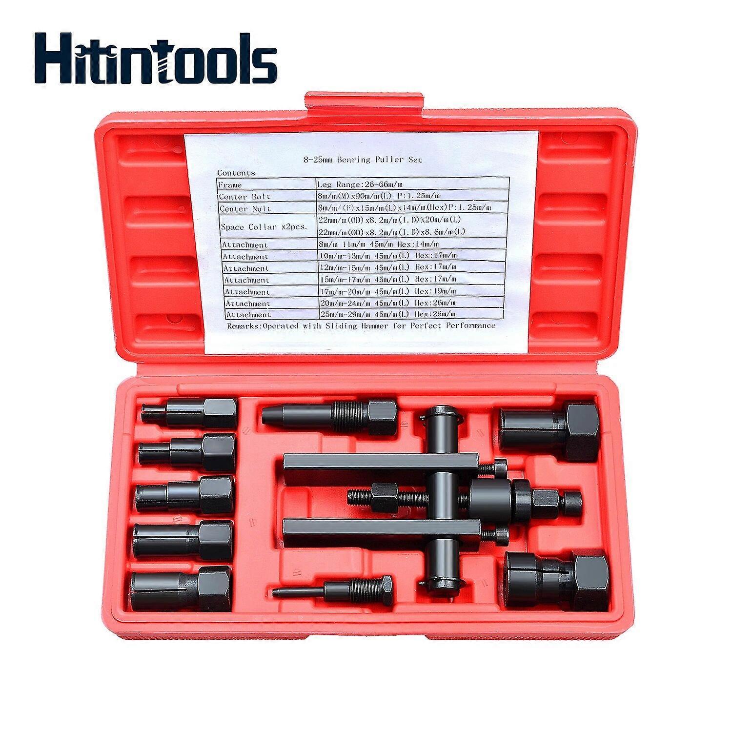 10pcs Motorcycle Internal Bearing Puller Removal Tool Disassembly Repair Set No.44967
