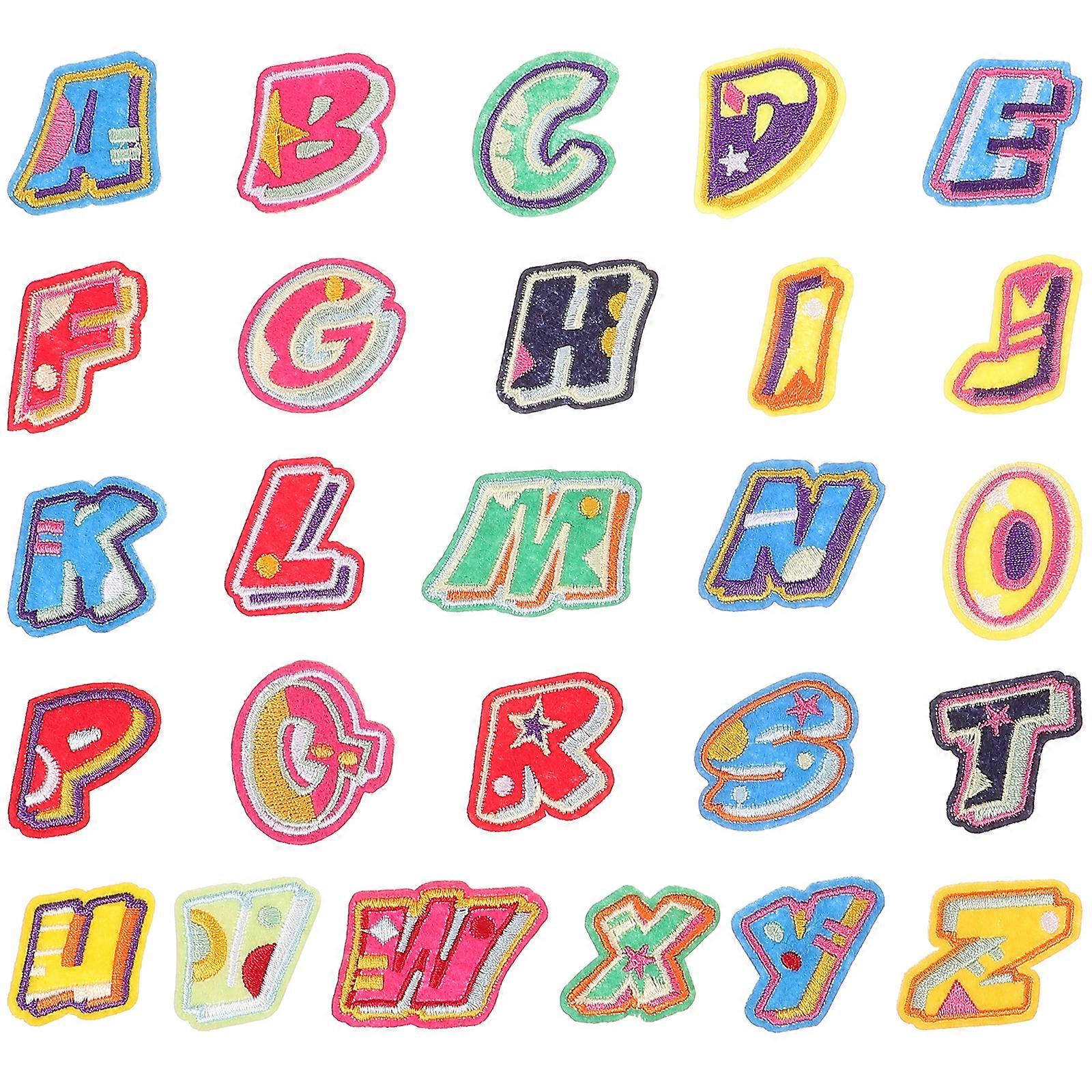 1 Set of Clothes Repair Patches Garment Patches Decorative Iron On Letters DIY English Letter Patches