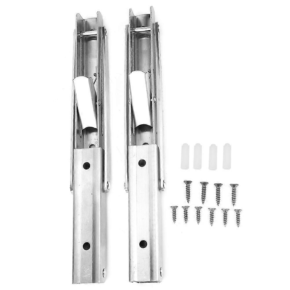 2pcs 10 Inch Folding Table Bracket Triangle Stainless Steel Wall Mount Shelf Support