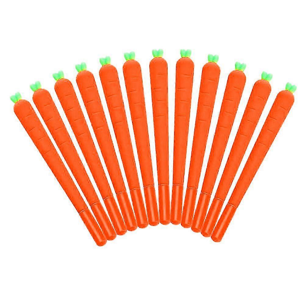 12 حزمة الجزرة هلام الحبر القلم لينة الرولربول القلم الجدة لطيف لمكتب المدرسة