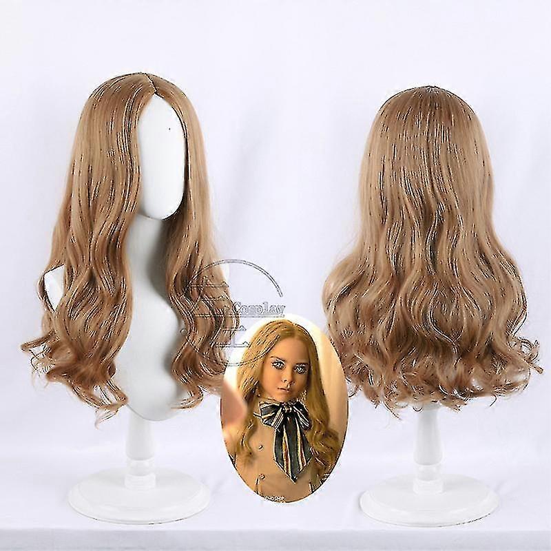 Cos Perücke Mittellanges lockiges Haar Hellbraunes lockiges Haar