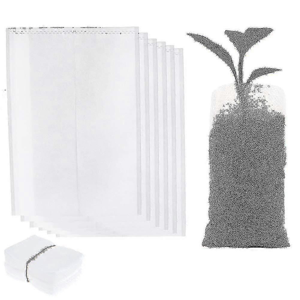 200 قطعة أكياس نمو النبات مشتل نباتات الشتلات أكياس غير المنسوجة القابلة للتحلل للحديقة ، 8 × 10 سم - SHENSHEN