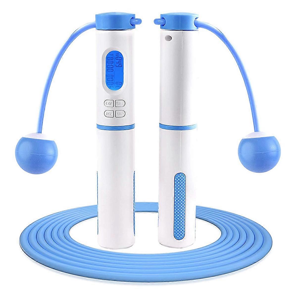 Jump Rope,with Calorie Counter Adjustable Skipping Rope,Weighted Skipping Rope,for Men,Women,Exercise,Fitness,Etc,Blue
