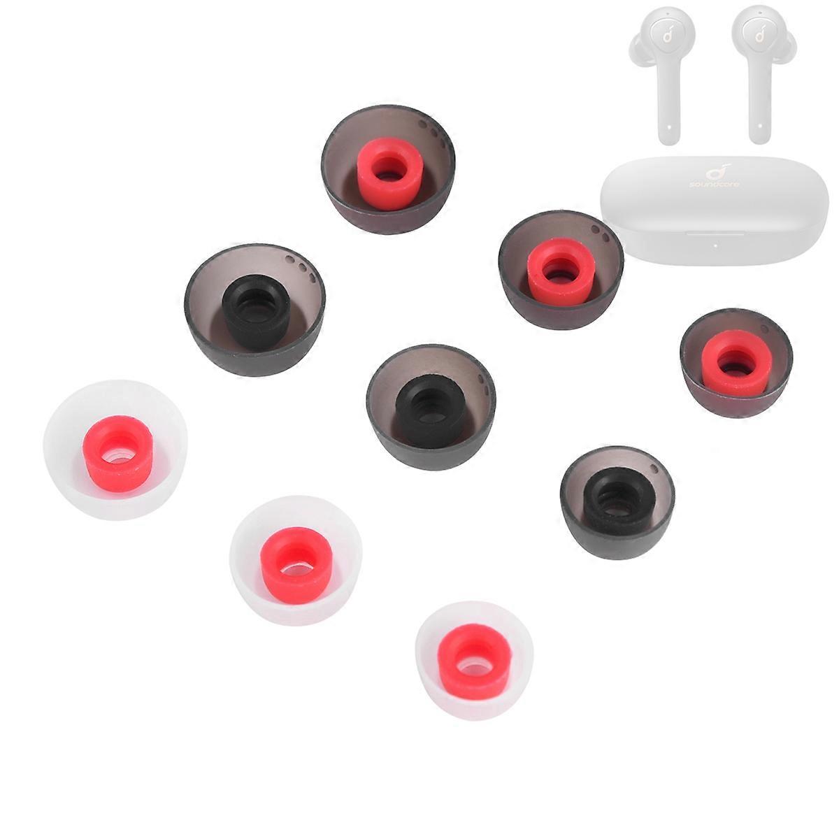 Fsw 6pcs Silicone Ear Tips For Anker Soundcore Life P2 P3 A20i Eartips For Soundpeats T2 T3 Anc Earbuds Tips Tws Earplugs Earphone
