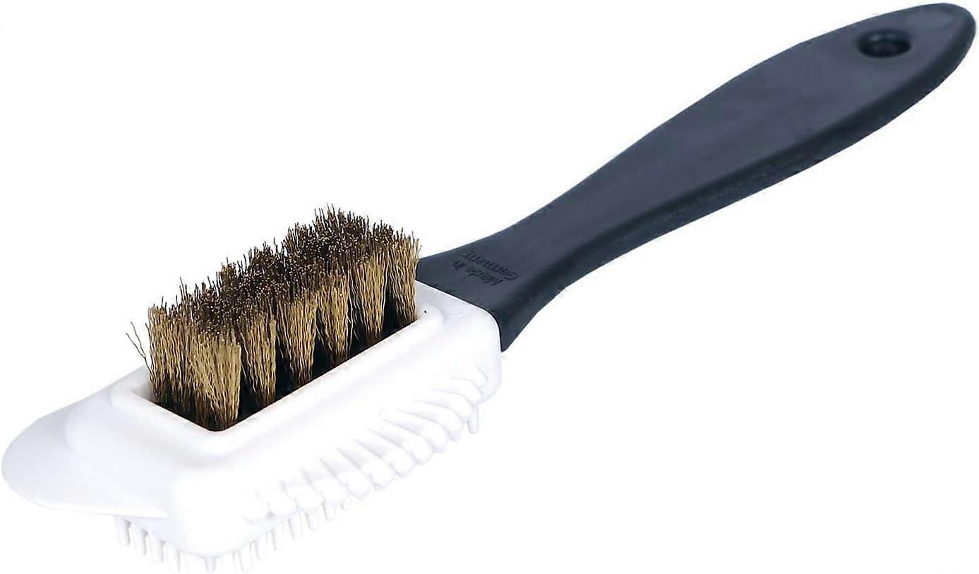 Brosse à chaussures de nettoyage multifonctionnelle à 4 côtés en nubuck et daim de qualité, poils en laiton, nettoie