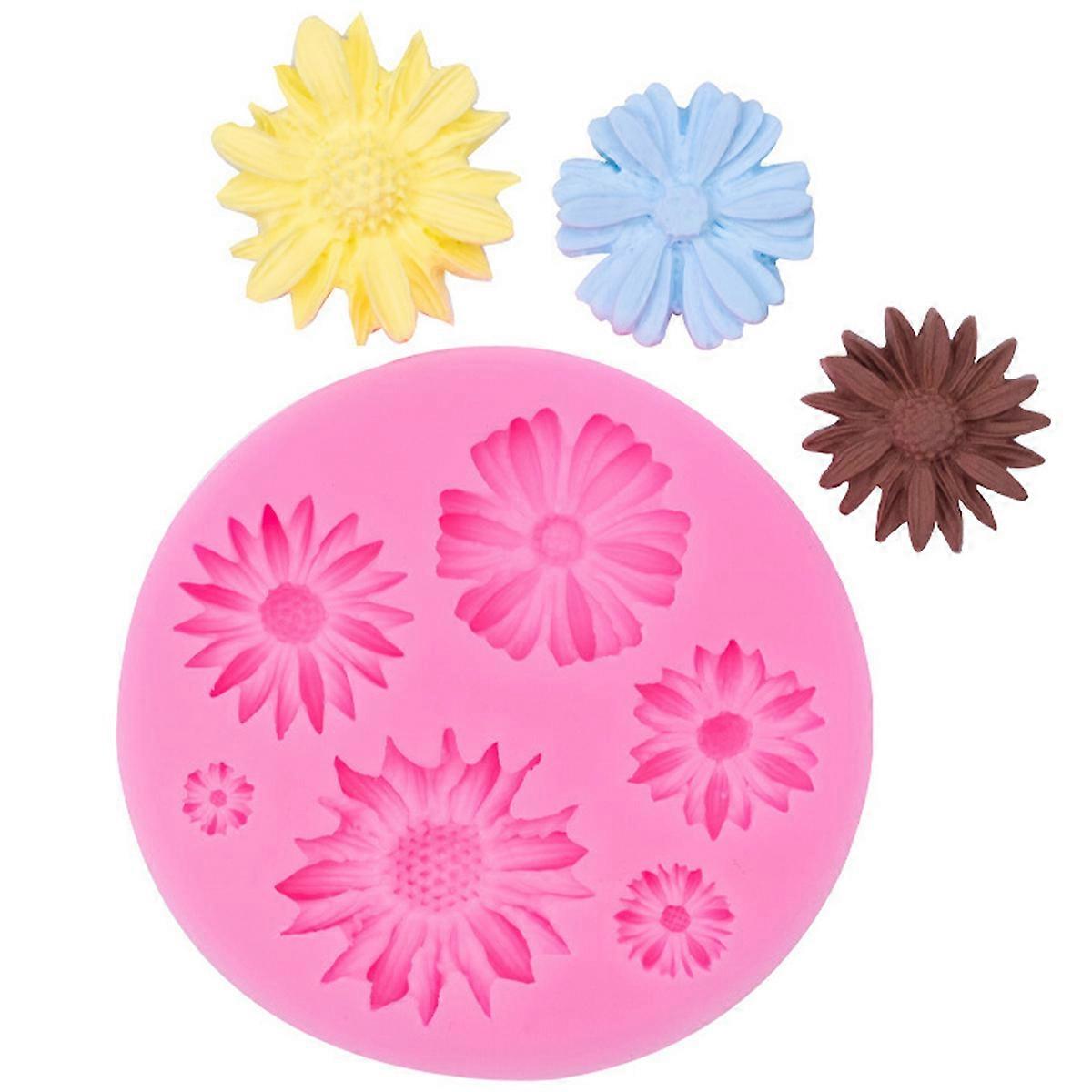 花シリコーン型フォンダンシリコーン型ヒマワリシリコーン型クッキーブイスケットベーキング型フォンダンチョコレート型DIYクッキー型結婚式バ