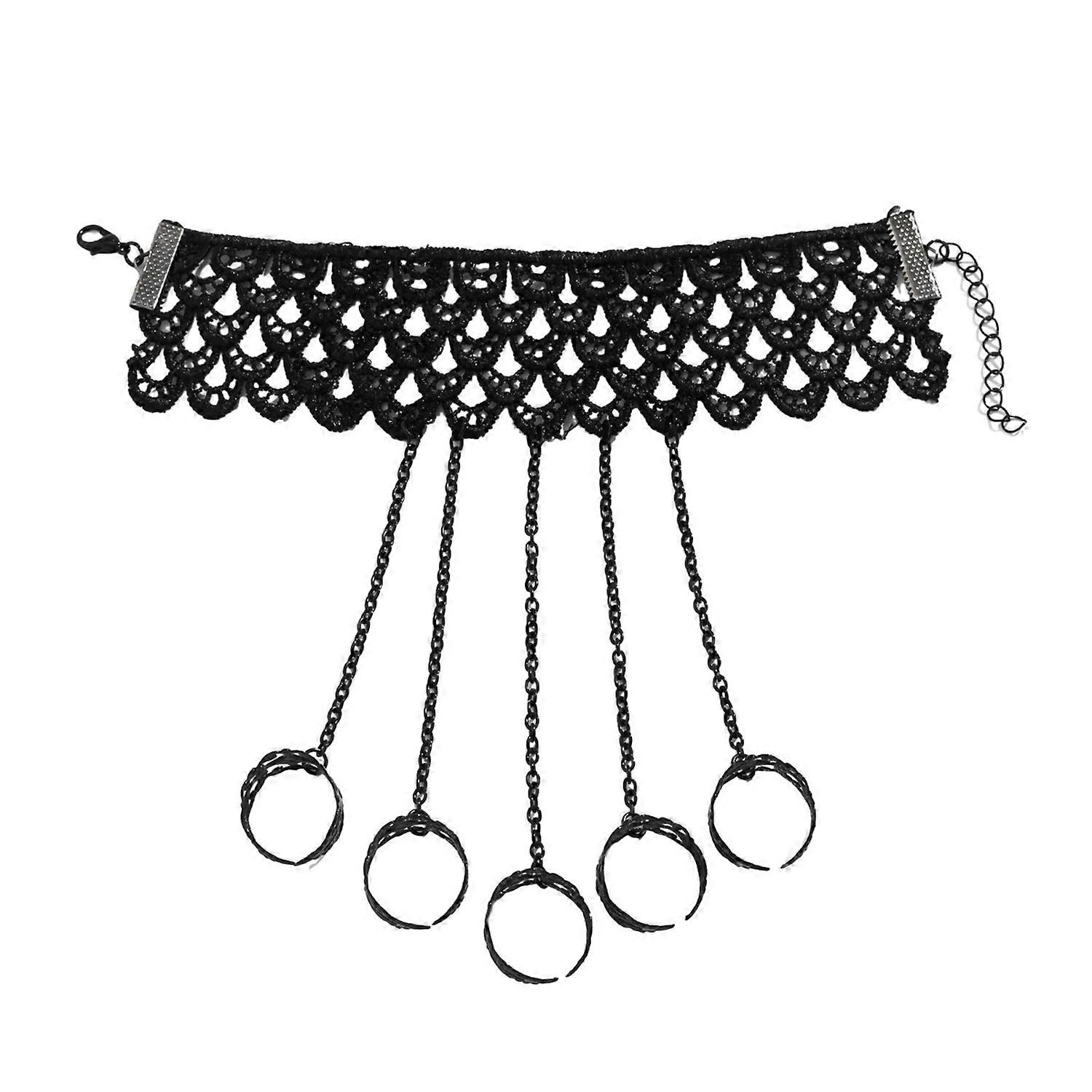 Gothic Ghost Finger Bracelet Punk Nail Chain Ring Bracelet Adjustable Finger Claw Gothic Ghost