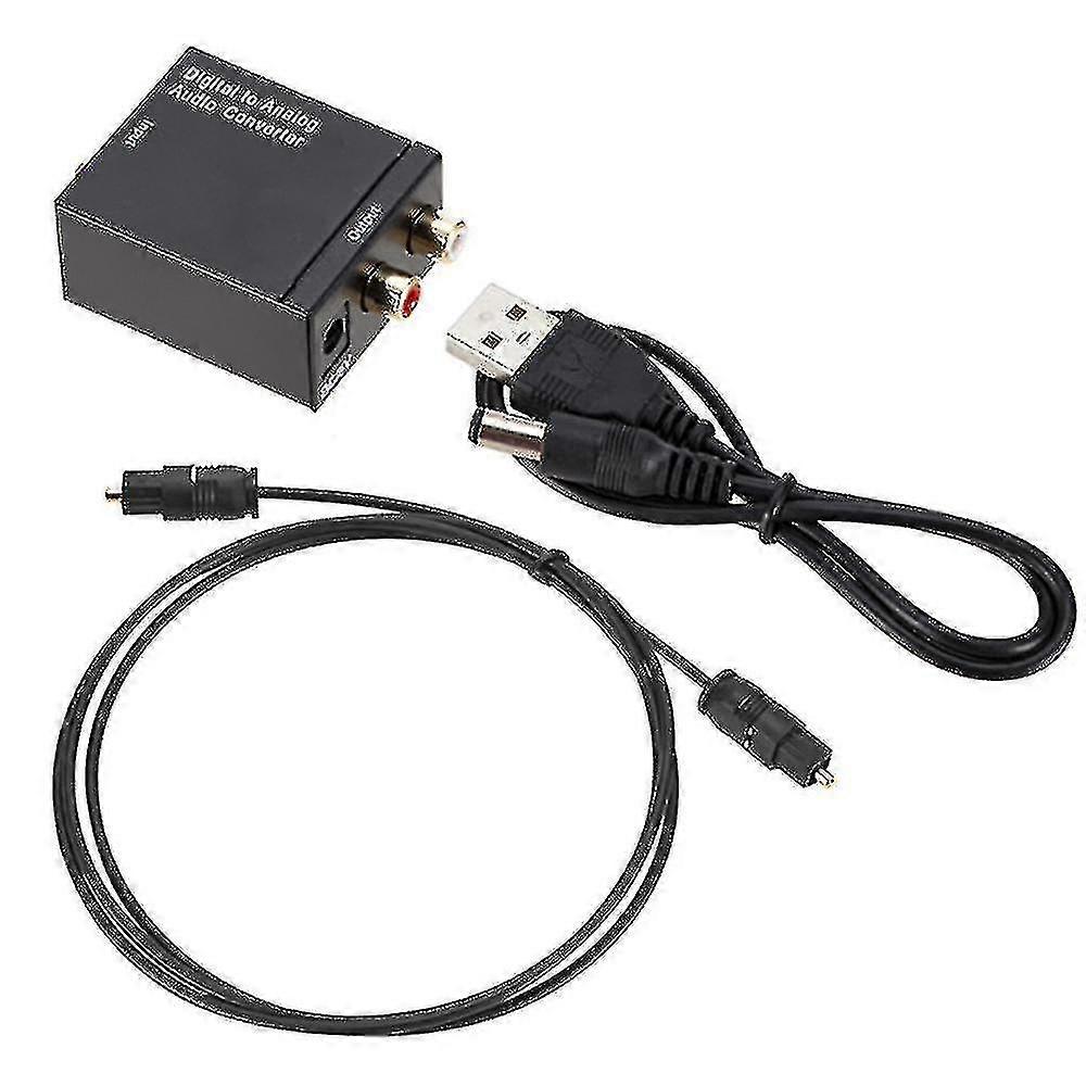 Digital To Analog Audio Converter Optical Coaxial Toslink Rca Tv Lr Sound Adapter
