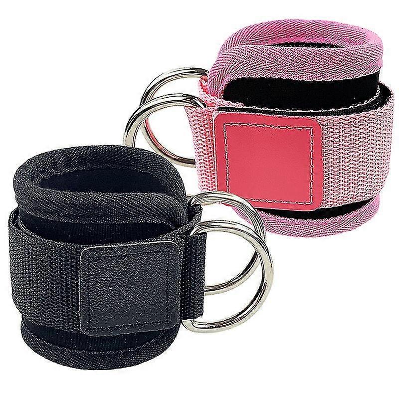 Ankle Strap For Cable Machines For Kickbacks,Leg Extensions(2 Pcs, Black)