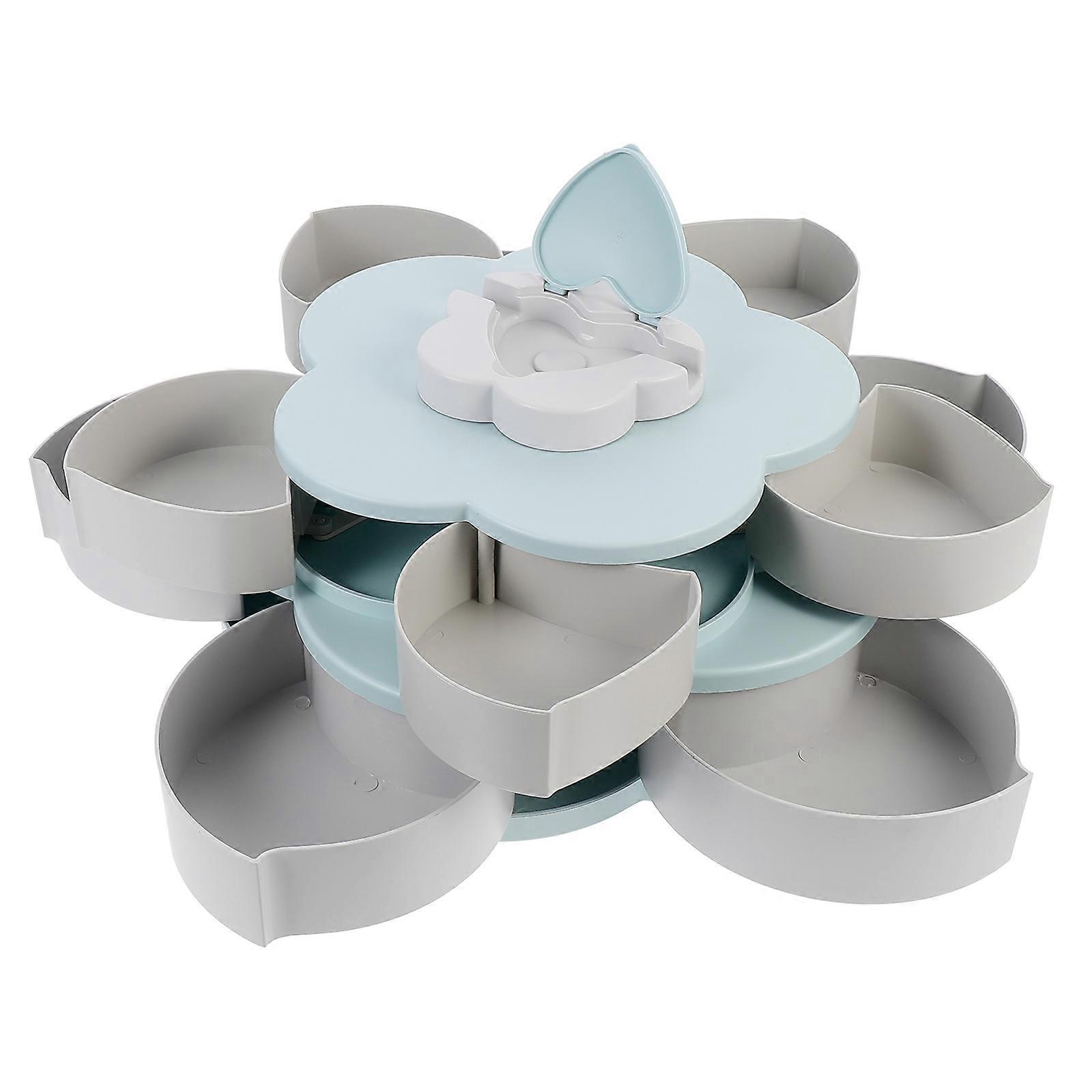 1 Pc Candy Tray Double-layer Snack Container with Phone Holder Petals Candy Box