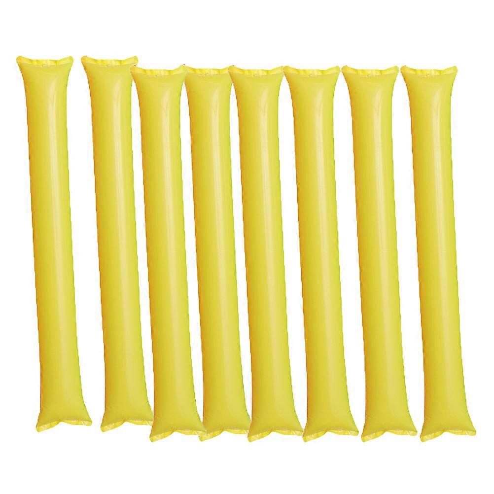 60pcs Thicken Inflatable Sticks Concert Noisemaker Cheering Sticks Birthday Wedding Party Boom Wand Sporting Events Bar Party Favors (Yellow)