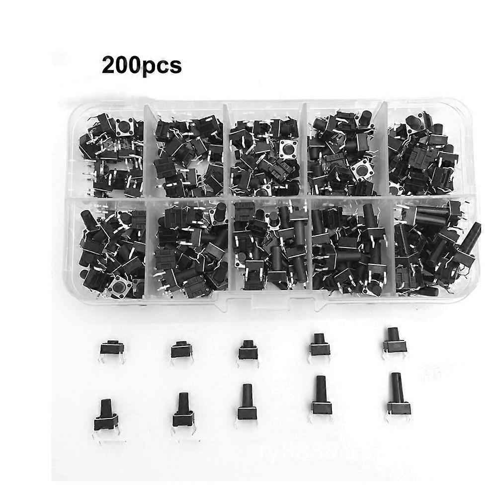 10 models 6*6 Tact Switch Tactile Push Button Switch Kit Height: 43 5~13MM DIP 4P micro switch 6x6 Key switch For Arduino