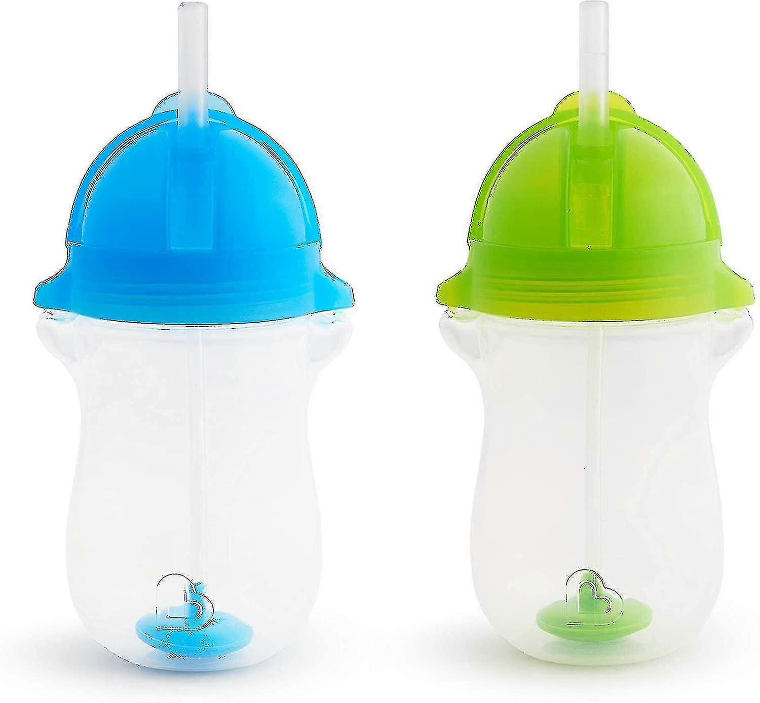 Weighted Flexi-straw Cup 10oz Blue & Green 2 Cups