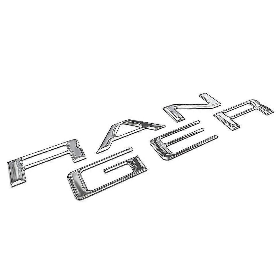 tailgate insert letters for ford ranger 2019 2020, emblems (silver)